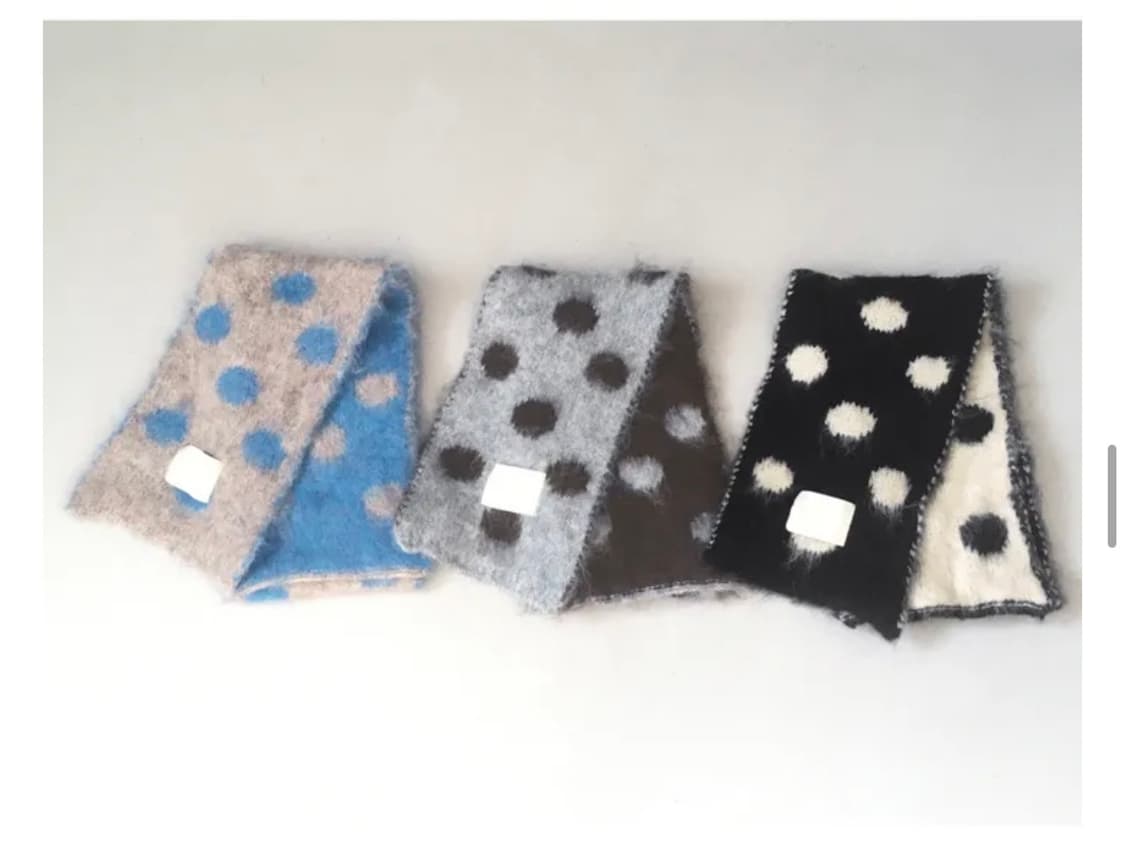 원더원더 도트 목도리 블랙화이트 상품이미지3