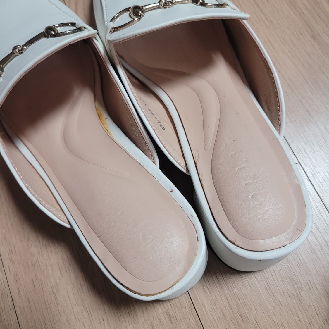 일괄2세트) 베이지 화이트 로퍼 2세트 굽6cm 상품이미지4