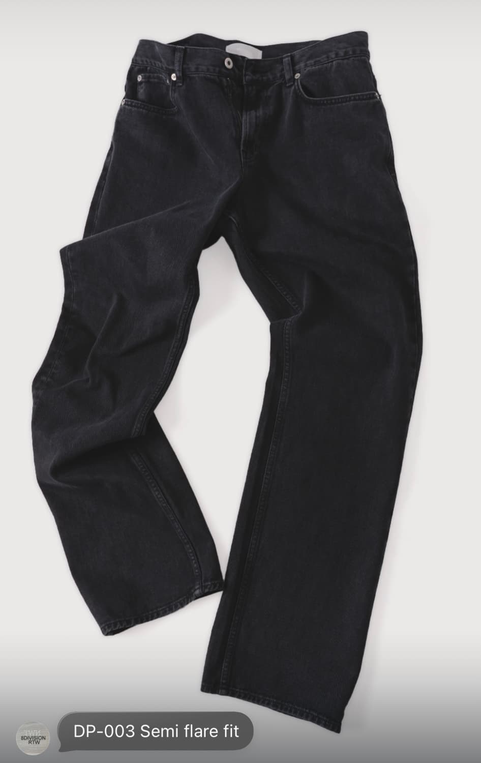 8division rtw 세미 플레어핏 데님 흑청 상품이미지9