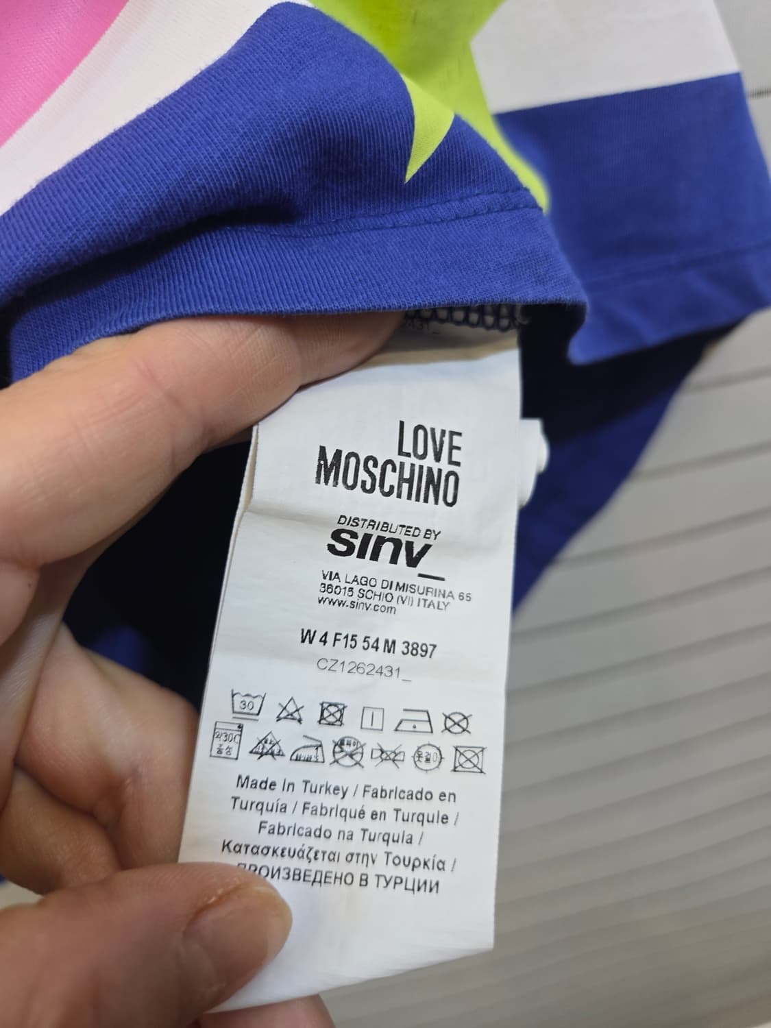 러브 모스키노 반팔 티셔츠 블루 상품이미지5
