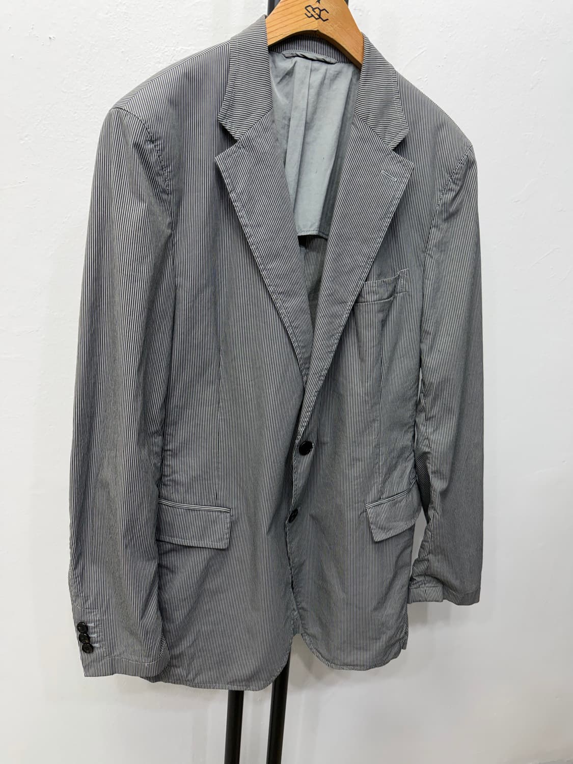 정품) 프라다 남성 스트라이프 패턴 남성 자켓 54(105) 상품이미지2
