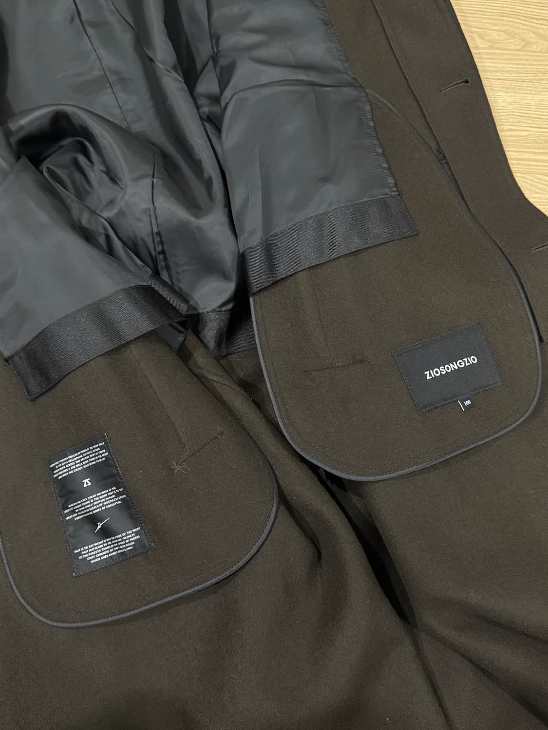 [100] 지오송지오 25FW 발마칸 핸드메이드 코트 다크브라운 상품이미지6