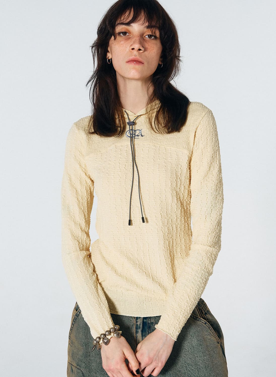 스컬프터 이스트링 크링클 후드 레몬 상품이미지3