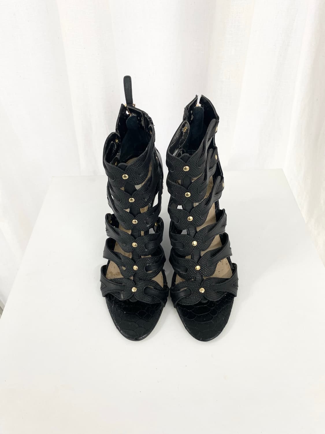 GUESS Black Strap Studded Wedge heels 상품이미지1