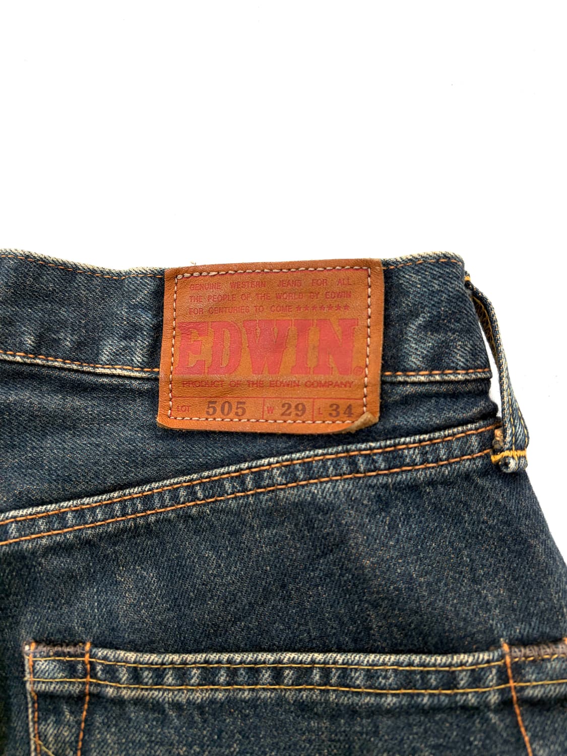 EDWIN 505 빈티지 워싱 데님 팬츠 상품이미지6