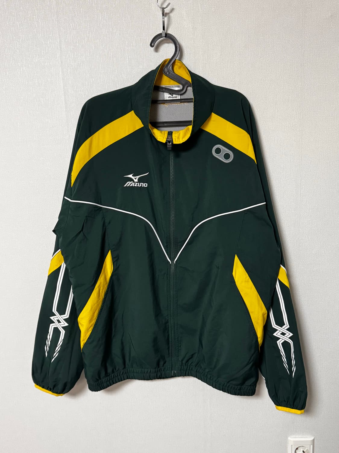 미즈노 그린 옐로우 올드스쿨 바람막이 자켓 상품이미지2