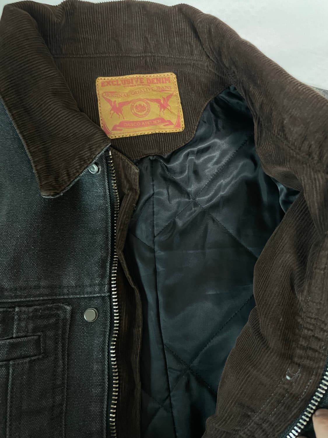 (L) DNSR 빈티지 크롭워크 자켓 블랙 상품이미지4