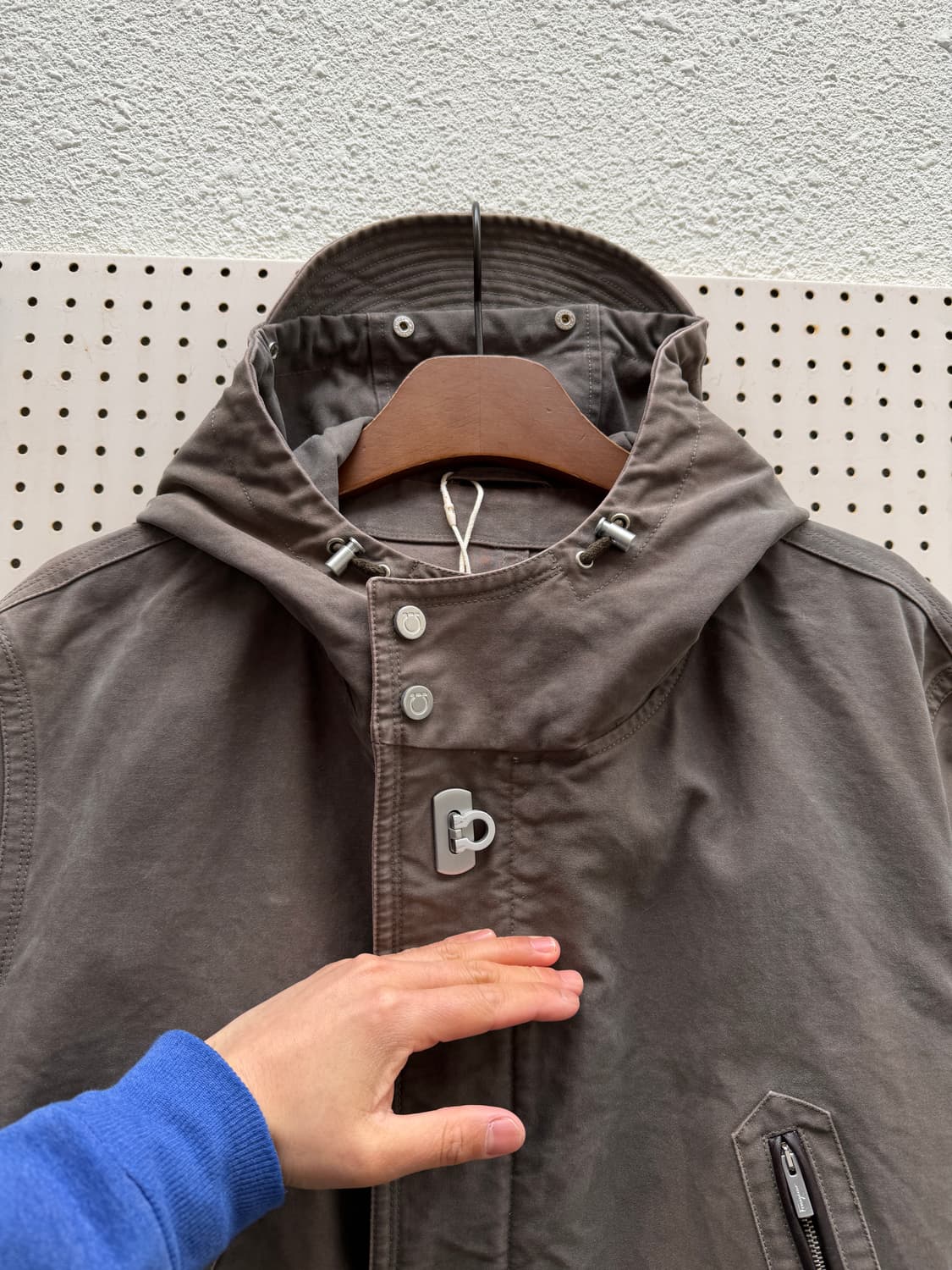 2000s SALVATORE FERRAGAMO 페레가모 몰스킨 후드파카 상품이미지4