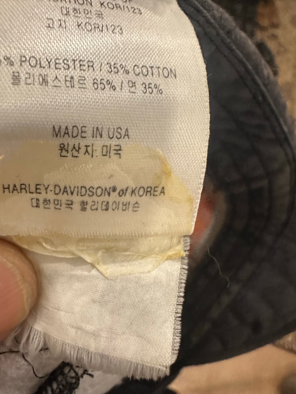 OS)할리데이비슨 퀄팅 모자 Made in usa 상품이미지3