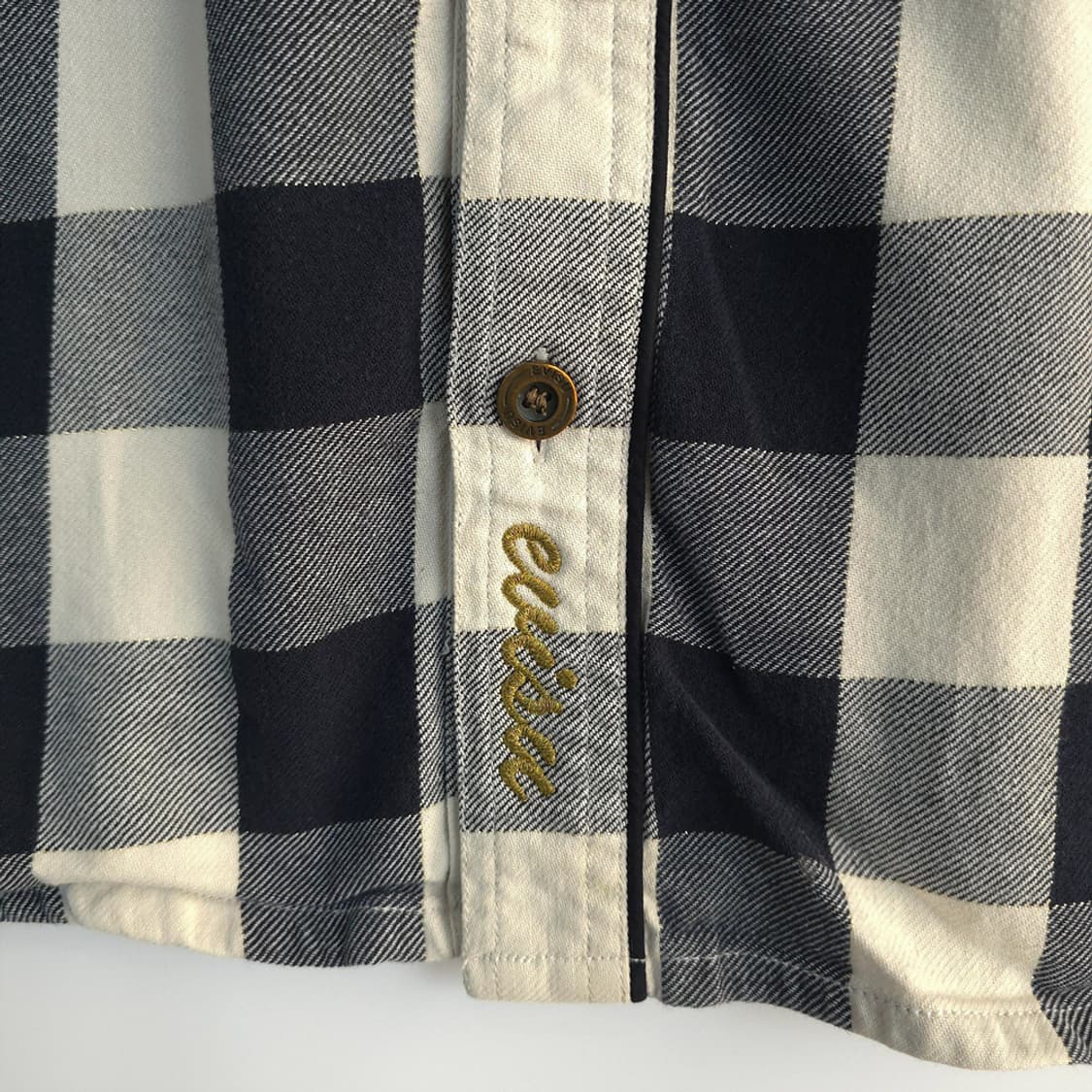 에비수 EVISU 체크 셔츠 블랙/화이트 XL 상품이미지4