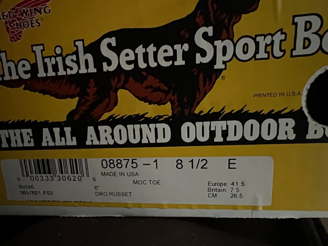 레드윙 8875 목토 오로 러셋 포티지 부츠(8.5) 새상품 상품이미지4