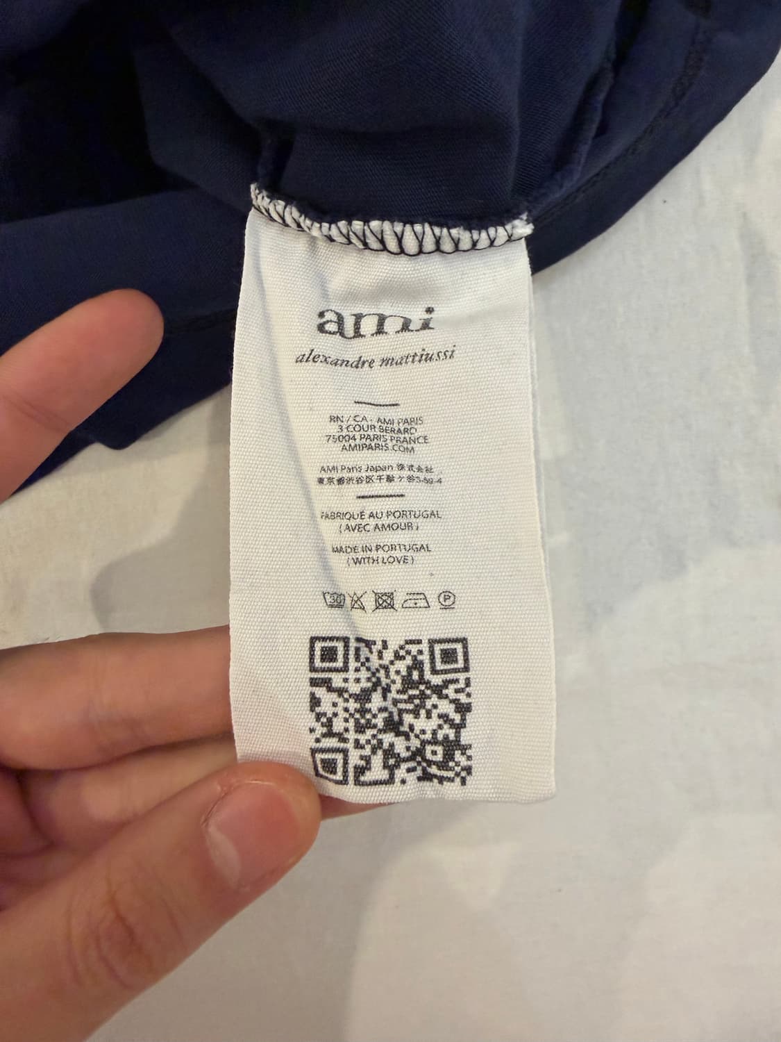 아미 하트 반팔 티셔츠 네이비 상품이미지4