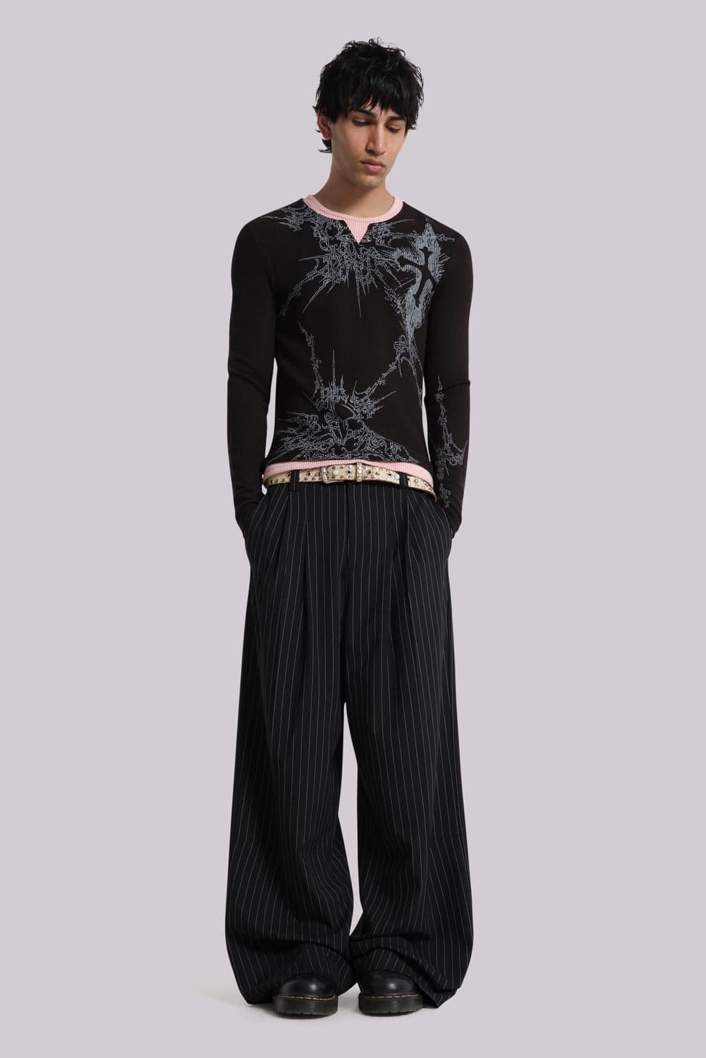 Jaded london Black Pinstripe Suit Pants 상품이미지1