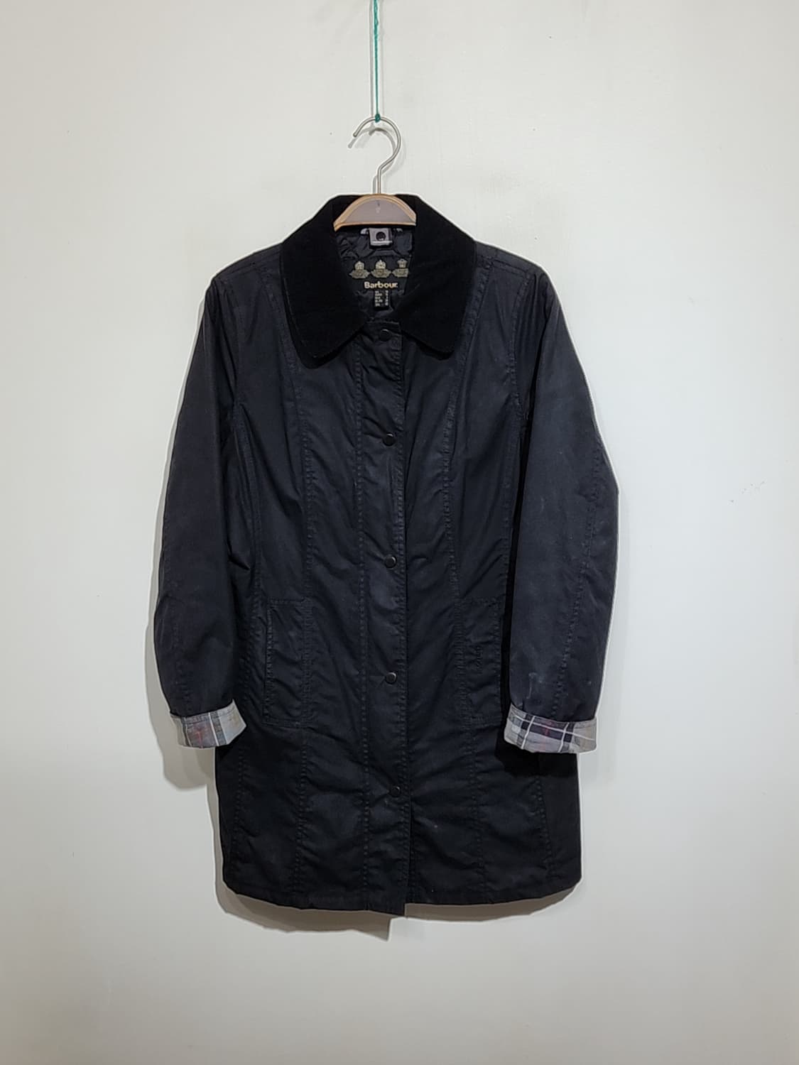 (M) 바버 벨세이 왁스자켓 블랙 BELSAY 왁싱점퍼 안감누빔  상품이미지1