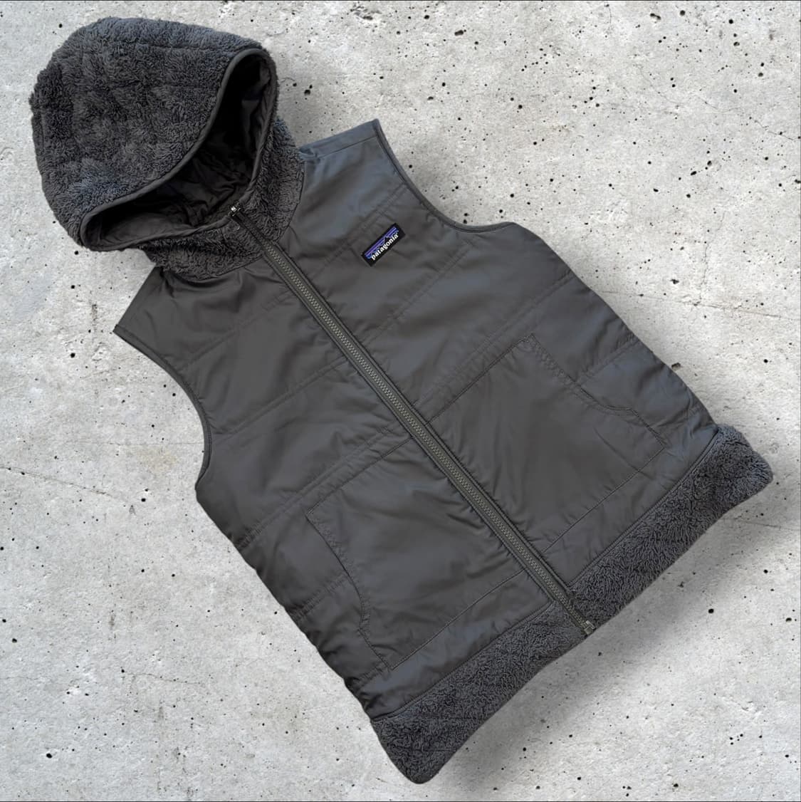 [S] 16s 파타고니아 리버시블 후리스 후드 조끼 베스트 D383 상품이미지2