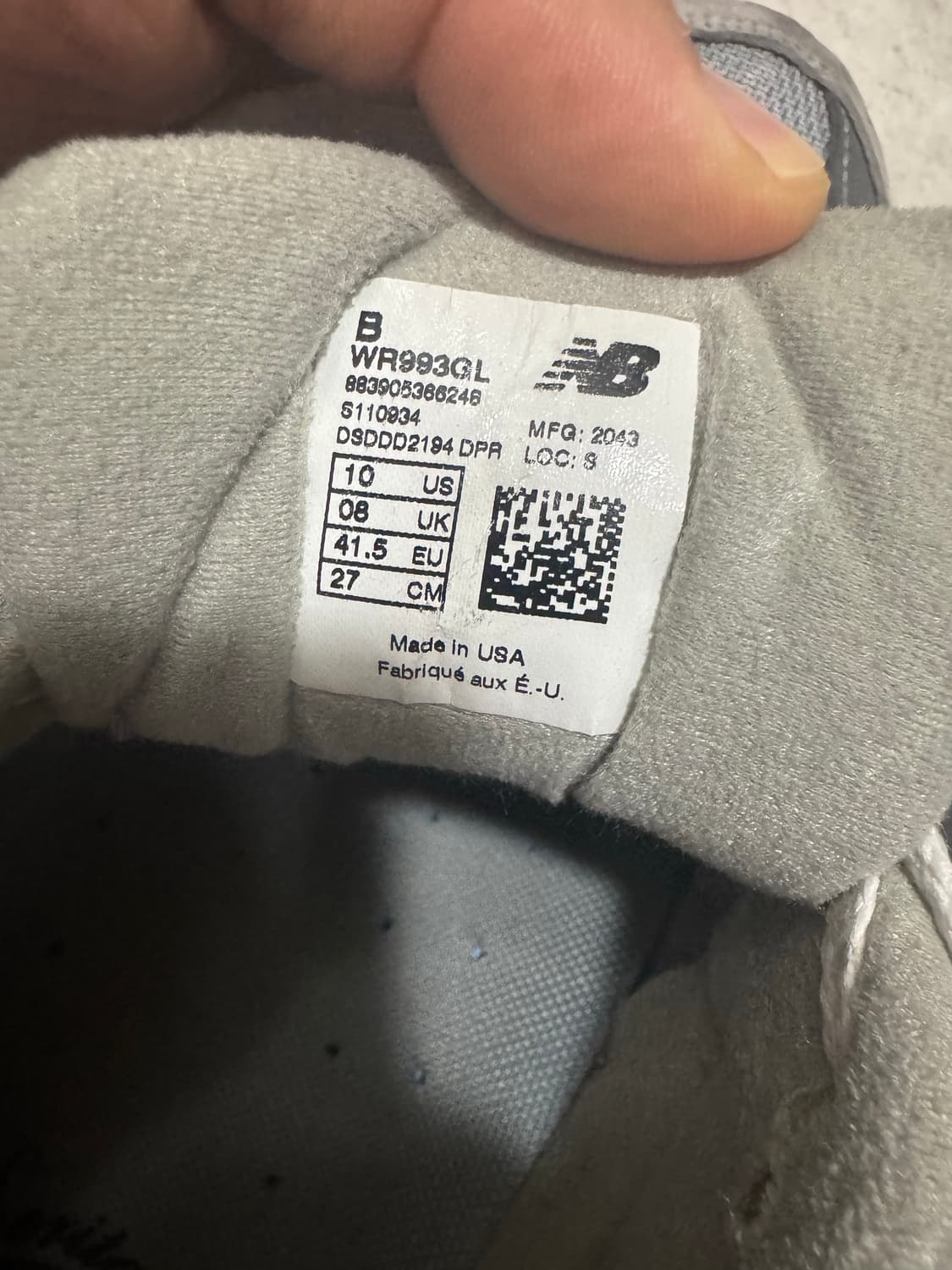 뉴발란스993 그레이 270 상품이미지3