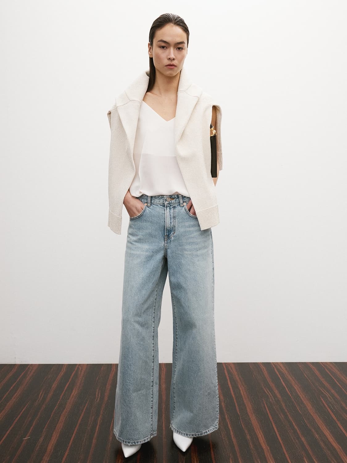 렉토 RECTO 루즈핏 플레어 와이드 데님팬츠 상품이미지4