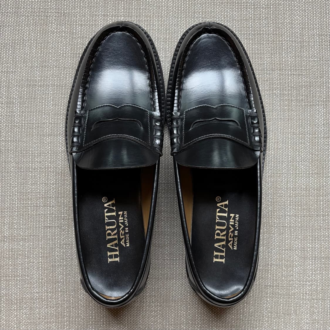 [새제품 26.5EEE] HARUTA 하루타 6550 블랙 페니 로퍼 상품이미지8