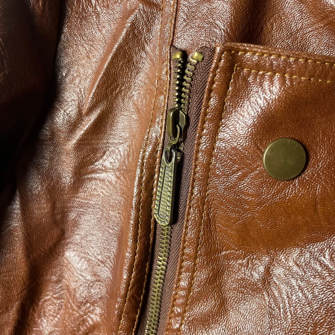 [JPN] 빈티지 램스킨 크롭 싱글 레더자켓 상품이미지5