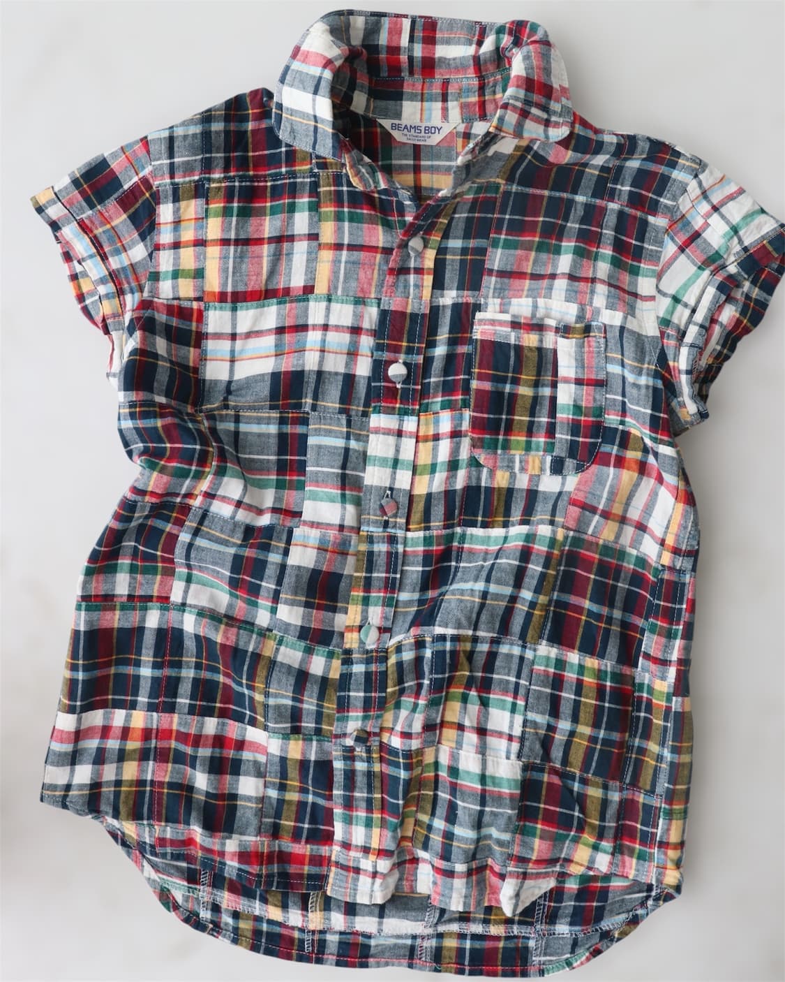 [Beams Boy] Patchwork Check Shirt 상품이미지2