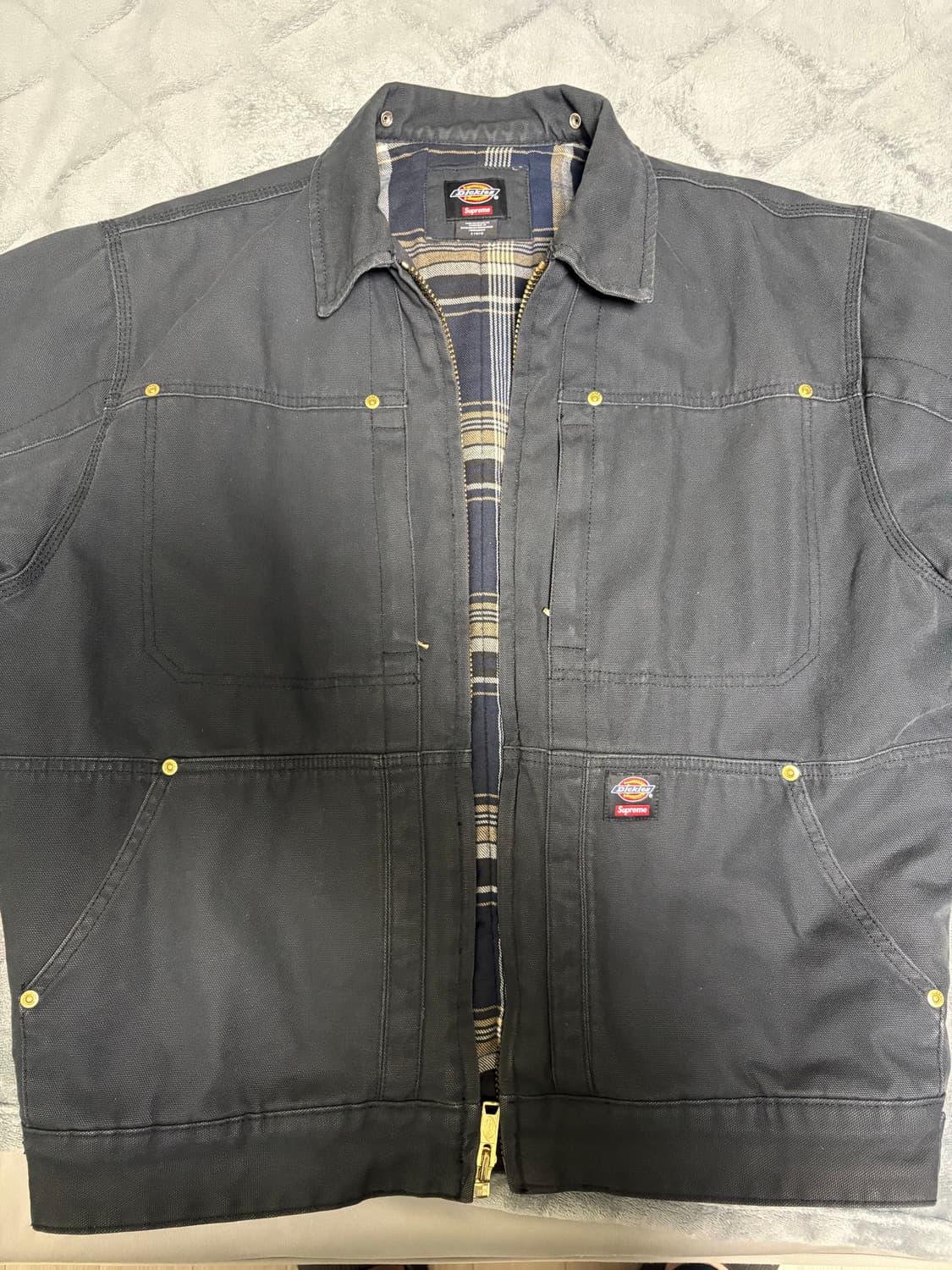 슈프림 x 디키즈 후드 워크 자켓 블랙 - 24FW 상품이미지1