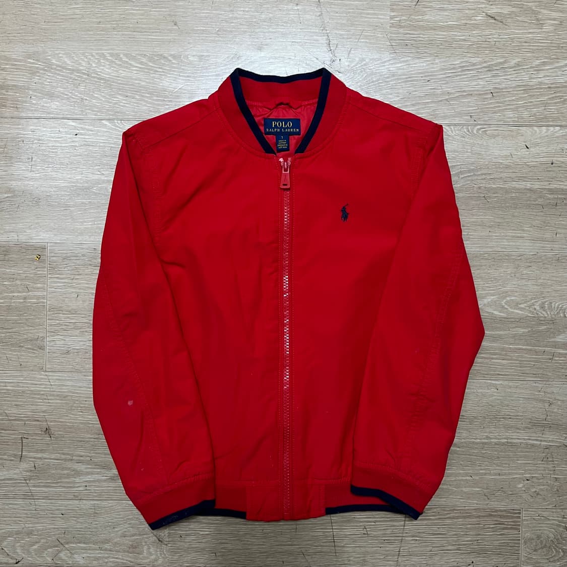 폴로 랄프로렌 키즈 스몰포니 블루종 집업자켓 [레드] 7세 상품이미지1
