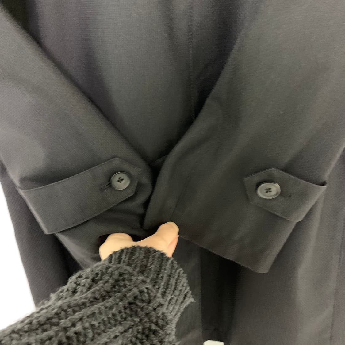 로로피아나 스톰시스템 벨티드 모크넥 피쉬테일 바람막이 코트 블랙 L 상품이미지9