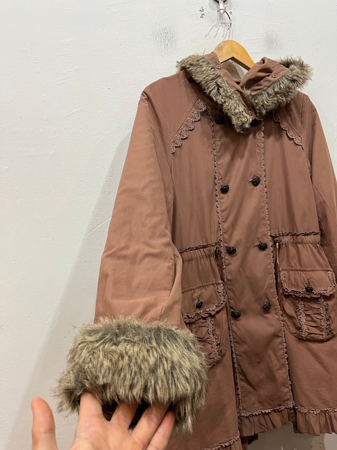 액시즈팜 퍼 야상 자켓 상품이미지4