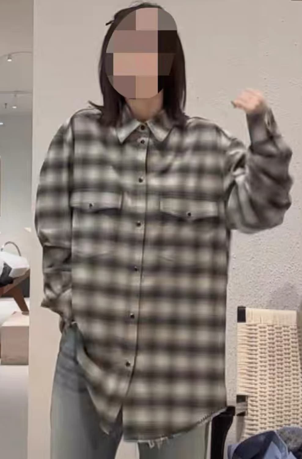 렉토 옴브레 체크셔츠 상품이미지1