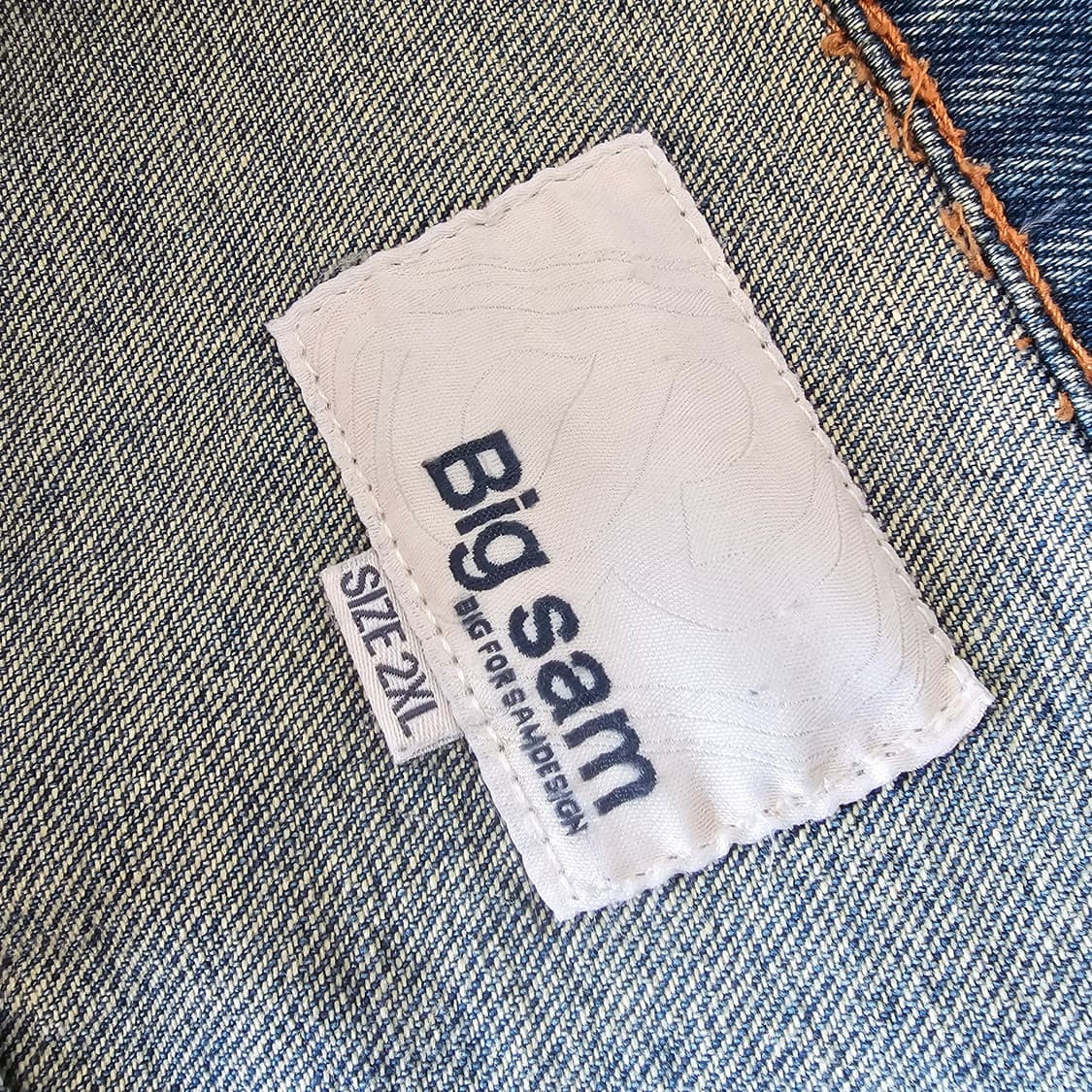 XL 105 ) Big Sam Stay High 빈티지 데미지 청자켓 상품이미지7