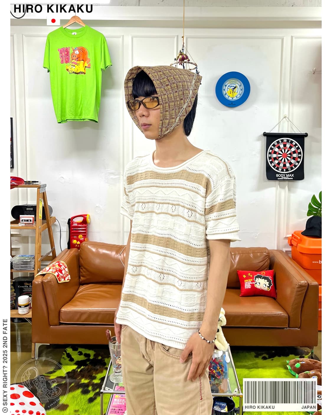 HIRO KIKAKU 1/2 Sleeve Cable Summer Knit 상품이미지1