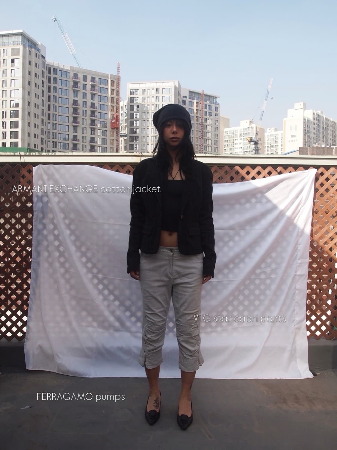 빈티지 스타 카프리 팬츠 상품이미지1