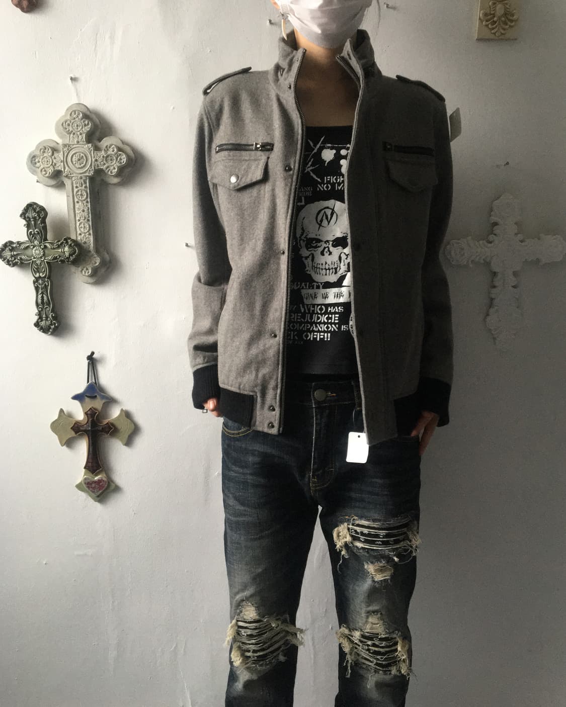 High neck woolen jacket 상품이미지9