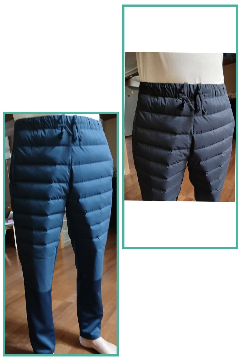 (남성m사이즈) Volvik 퀼팅 패딩 바지(거위100) 상품이미지10