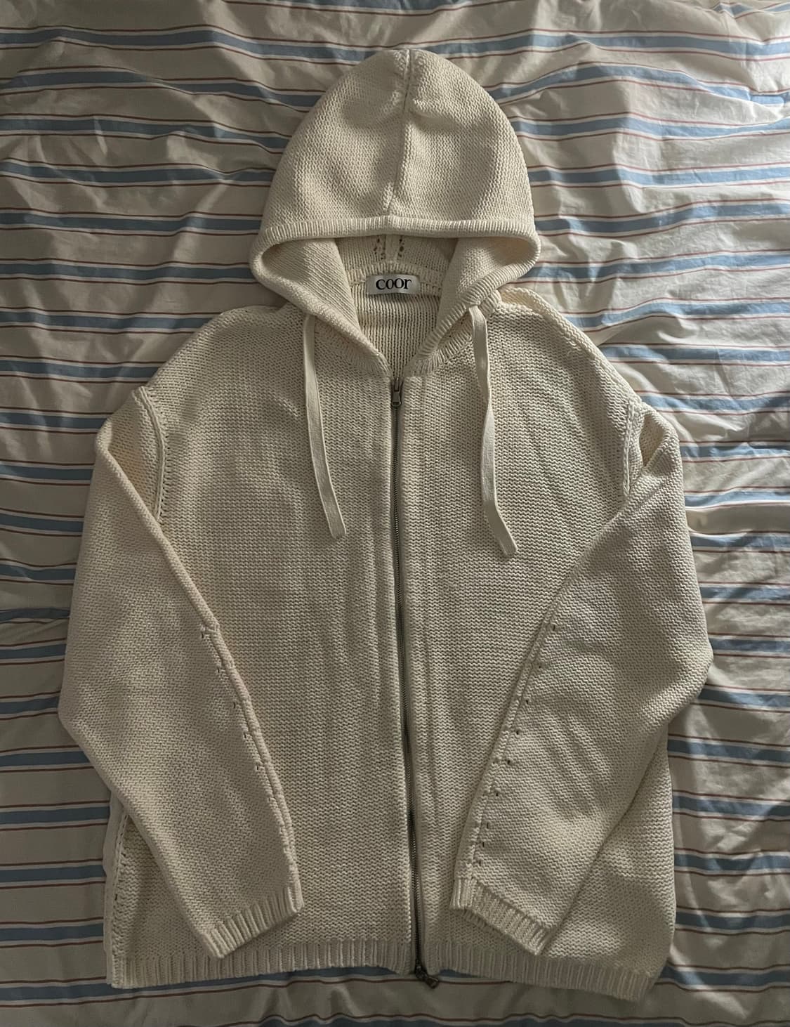 (M) 쿠어 니트 후드집업 상품이미지1