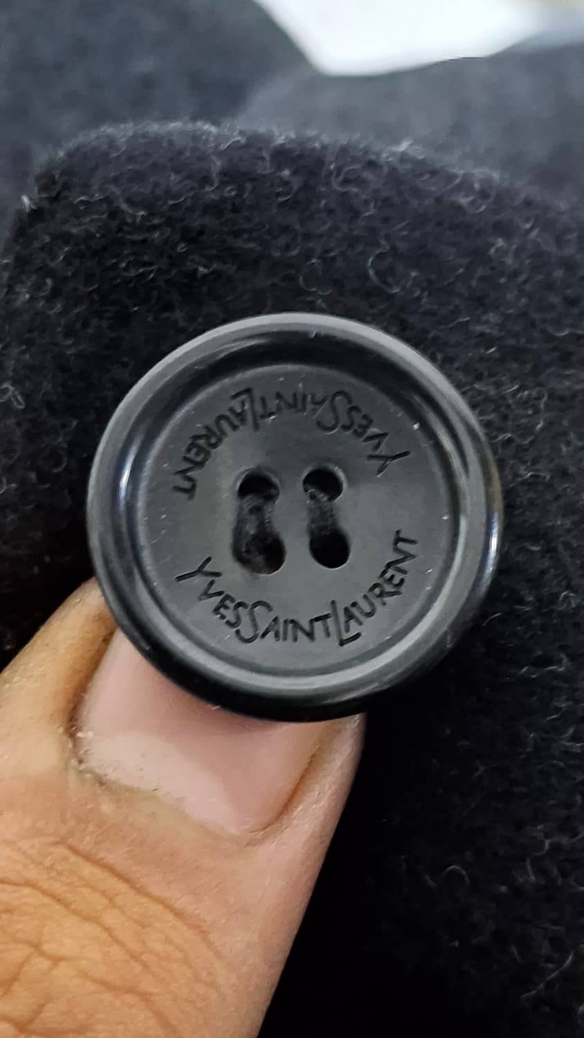 YSL)입생로랑 캐시미어 블랙 코트 상품이미지5