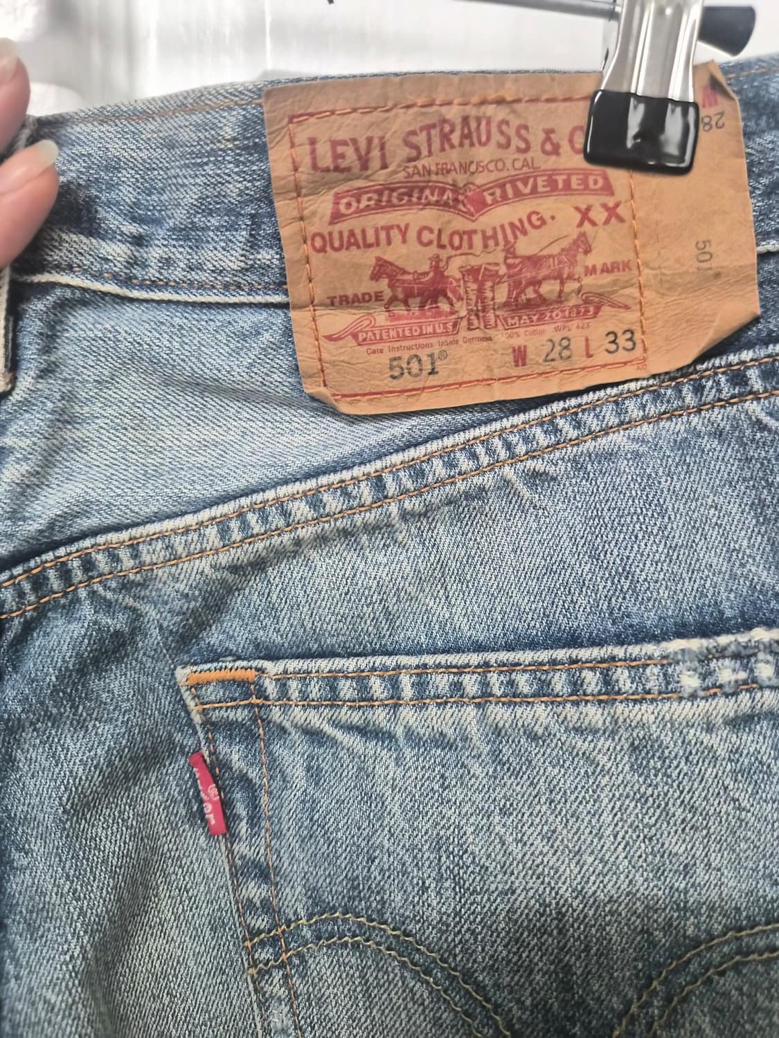 리바이스 501 데미지 워싱 청바지 상품이미지7