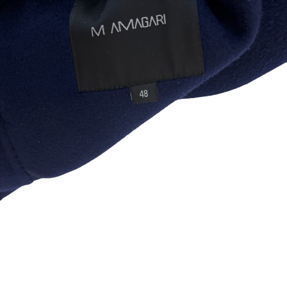 마마가리 울 캐시미어 세미 오버 코트 네이비 상품이미지4