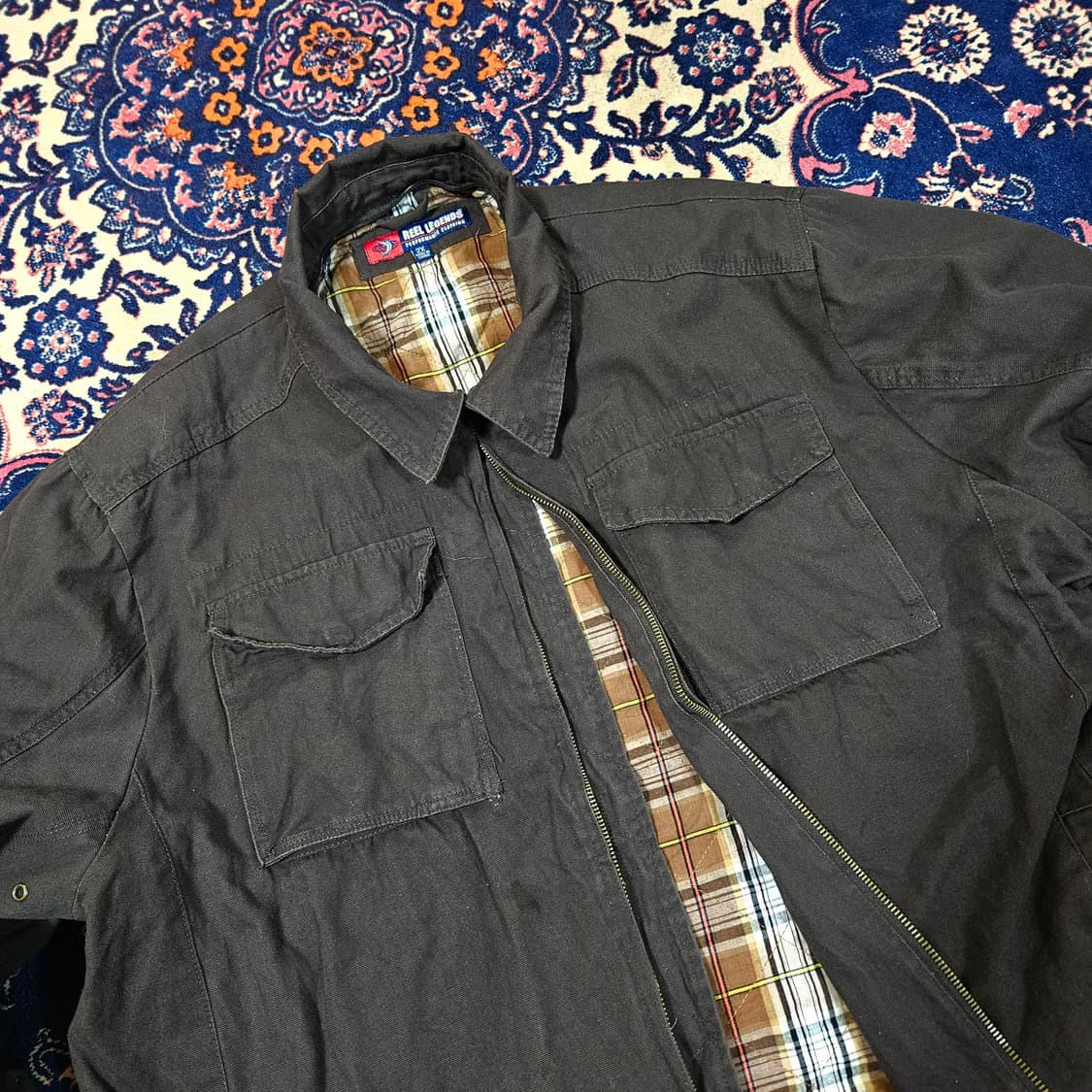 REEL LEGENDS in USA 워크웨어 체크 누빔 자켓 2XL 상품이미지2