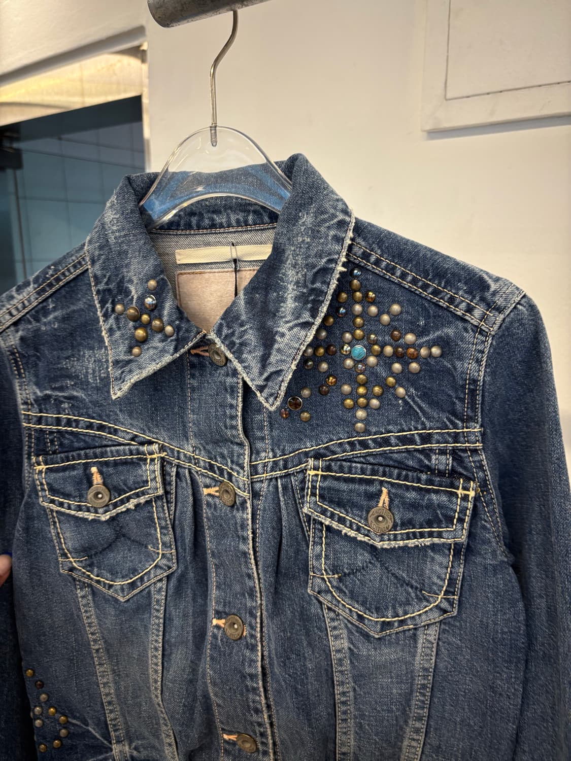 Stud point denim jk 상품이미지2