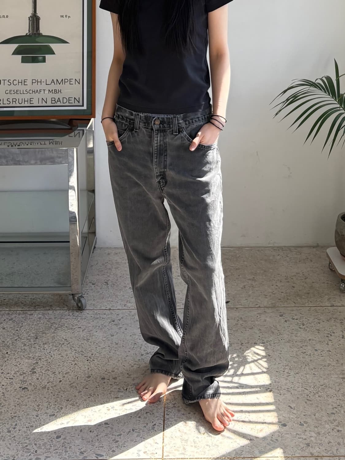 90‘s 리바이스 212 흑청 오렌지탭  상품이미지1