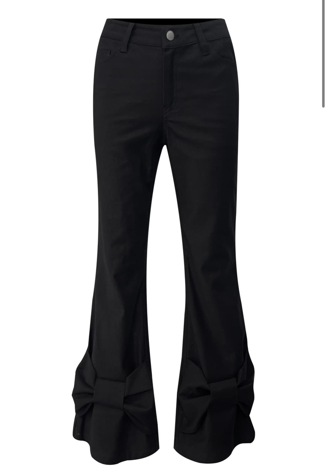 구매) 체메씨 보우 부츠컷 팬츠 블랙 chemehc bow bootcut 상품이미지1