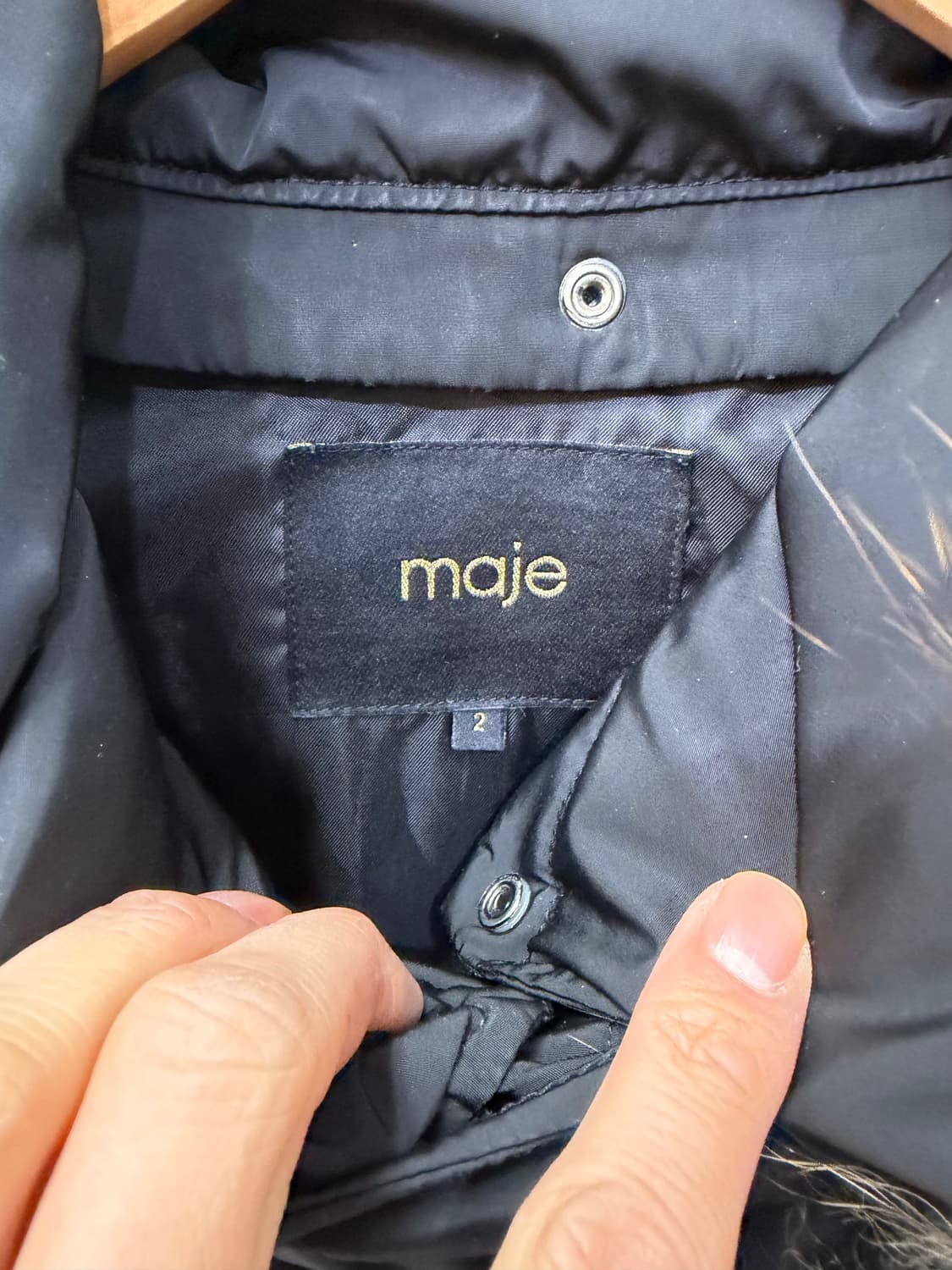 정품) 마쥬 블랙 라쿤 퍼 패딩 2 상품이미지7