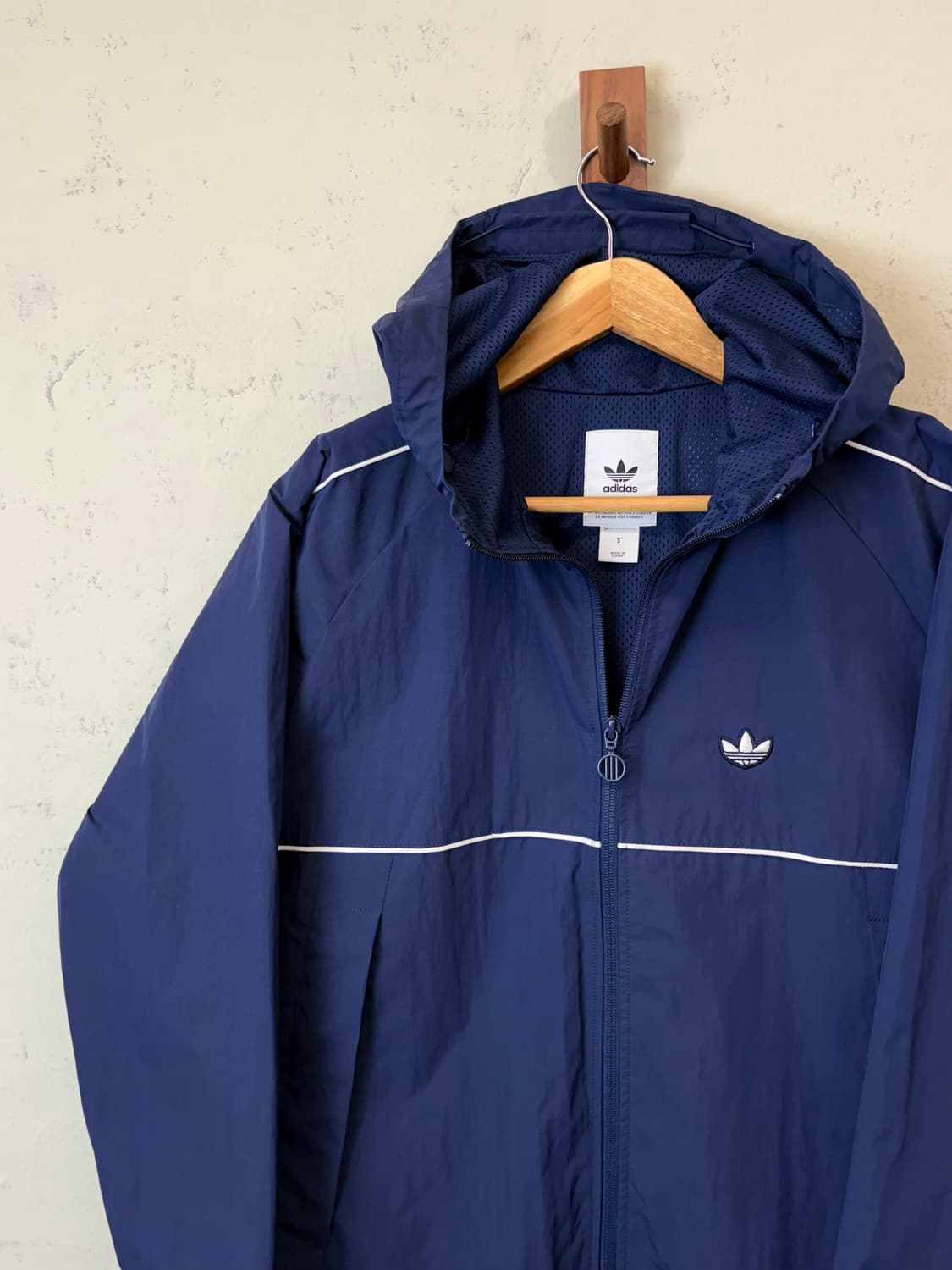 아디다스 쉘 후드 바람막이 네이비 상품이미지5