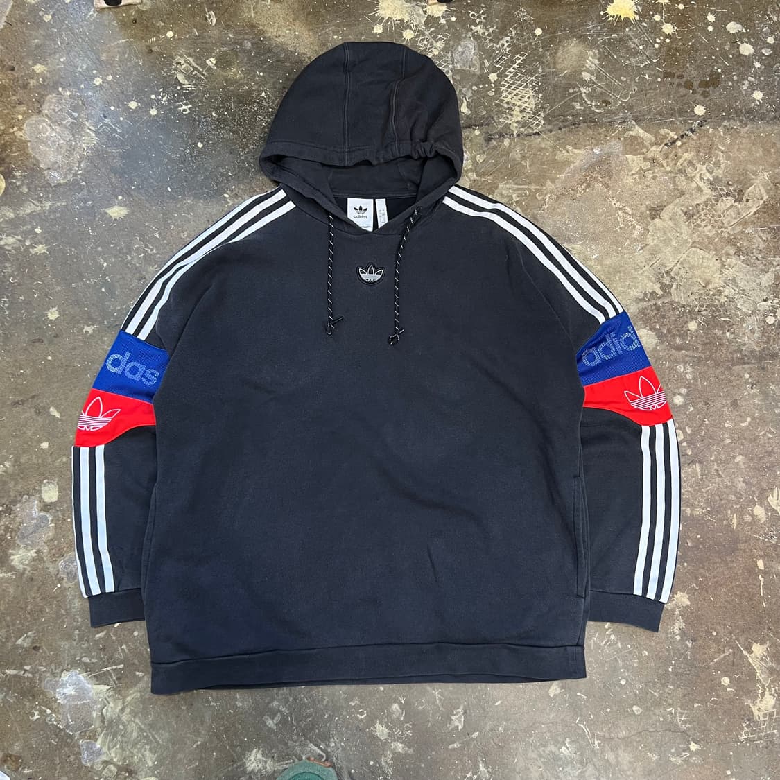 L) 아디다스 트레 포일 로고 후드티 후드티셔츠 상품이미지3