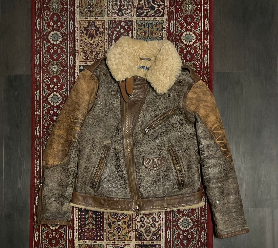 폴로 랄프로렌 에비에이터 시어링 무스탕 자켓 상품이미지10