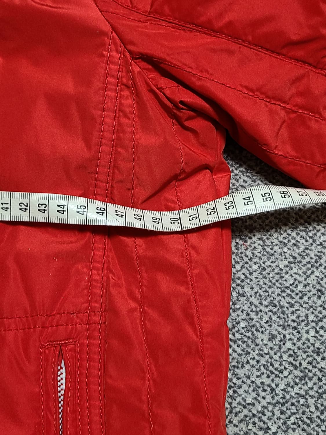 헤지스연빨간색  안감  폴리 자켓 점퍼  100  L 상품이미지3