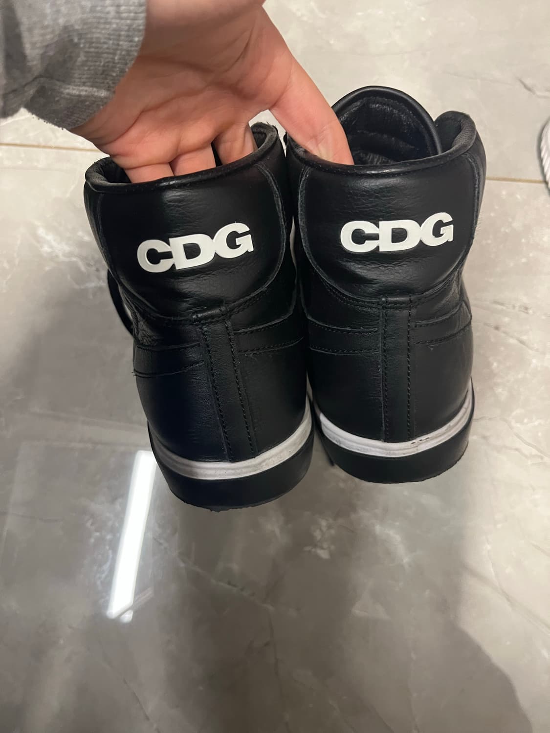 나이키 꼼데가르송 하이탑 블랙 280 상품이미지4