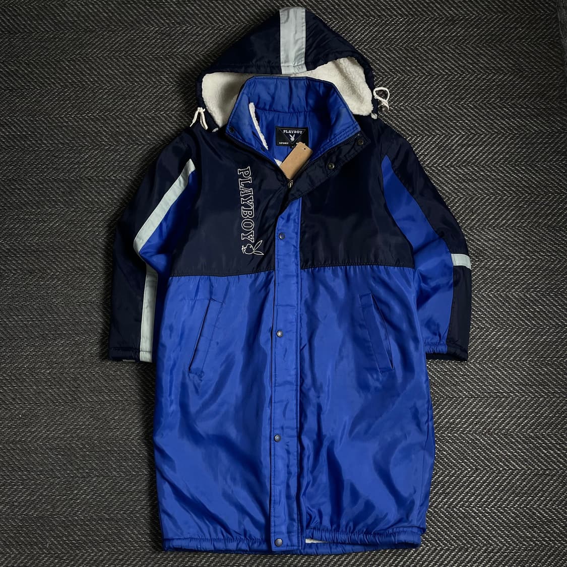 90s 플레이보이 빅로고 벤치코트 돕바 롱 점퍼o 4804 상품이미지3