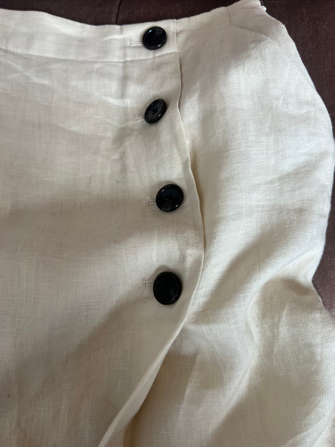 슬로베이에나 SLOBE 여성 크림베이지 린넨스커트 상품이미지6